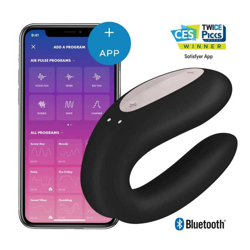 Вибратор для пар Satisfyer Double Fun с возможностью управления через пульт и приложение