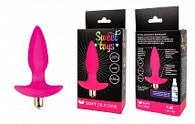 Анальная вибровтулка L 105 мм D 35 мм, цвет розовый Sweet toys