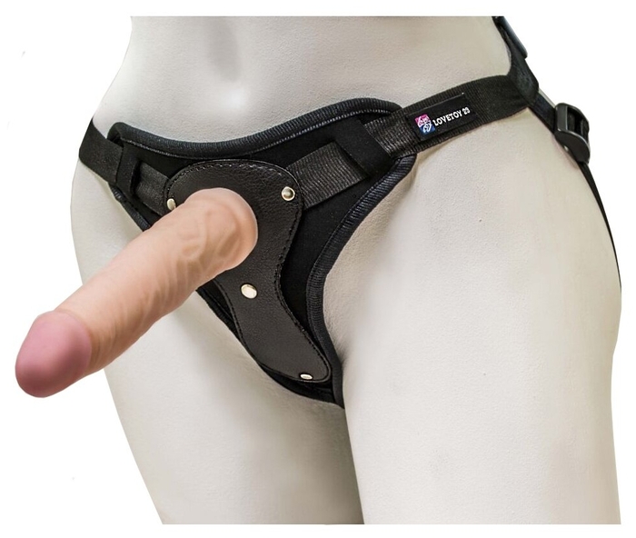Страпон Harness LESBI 16,5 см 3,5 см с вагинальной пробкой 12,8 см