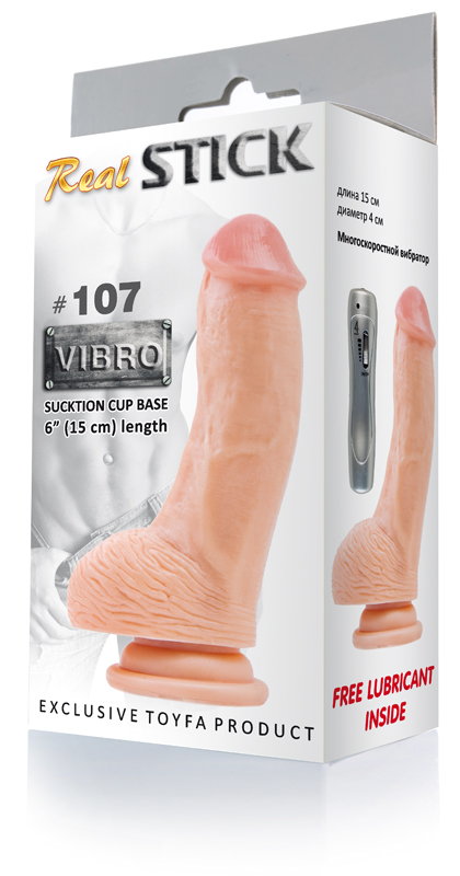 Вибратор RealStick #102 телесный, 7 режимов вибрации, 17 см