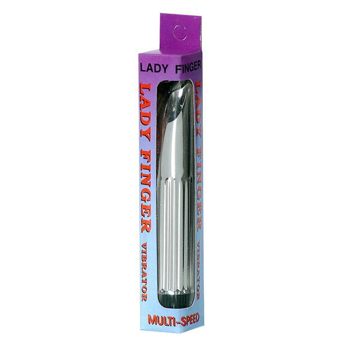 Миниатюрный серебристый вибратор ladyfinger - 13 см