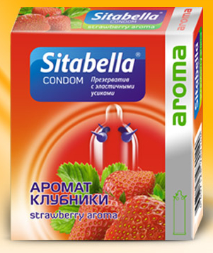 Презерватив "Sitabella"№1 с усиками Клубника 1шт.