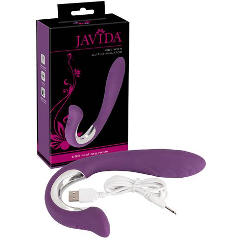 Вибратор с клиторальным стимулятором Javida