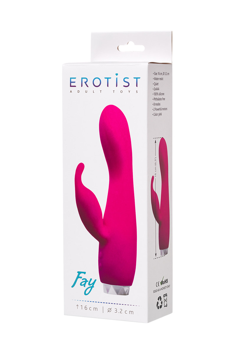 Вибратор с клиторальным стимулятором Erotist Fay