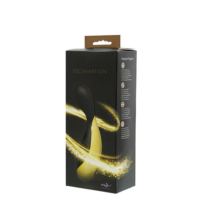 Вибратор Premium Range Exclamation, черно-золотистый