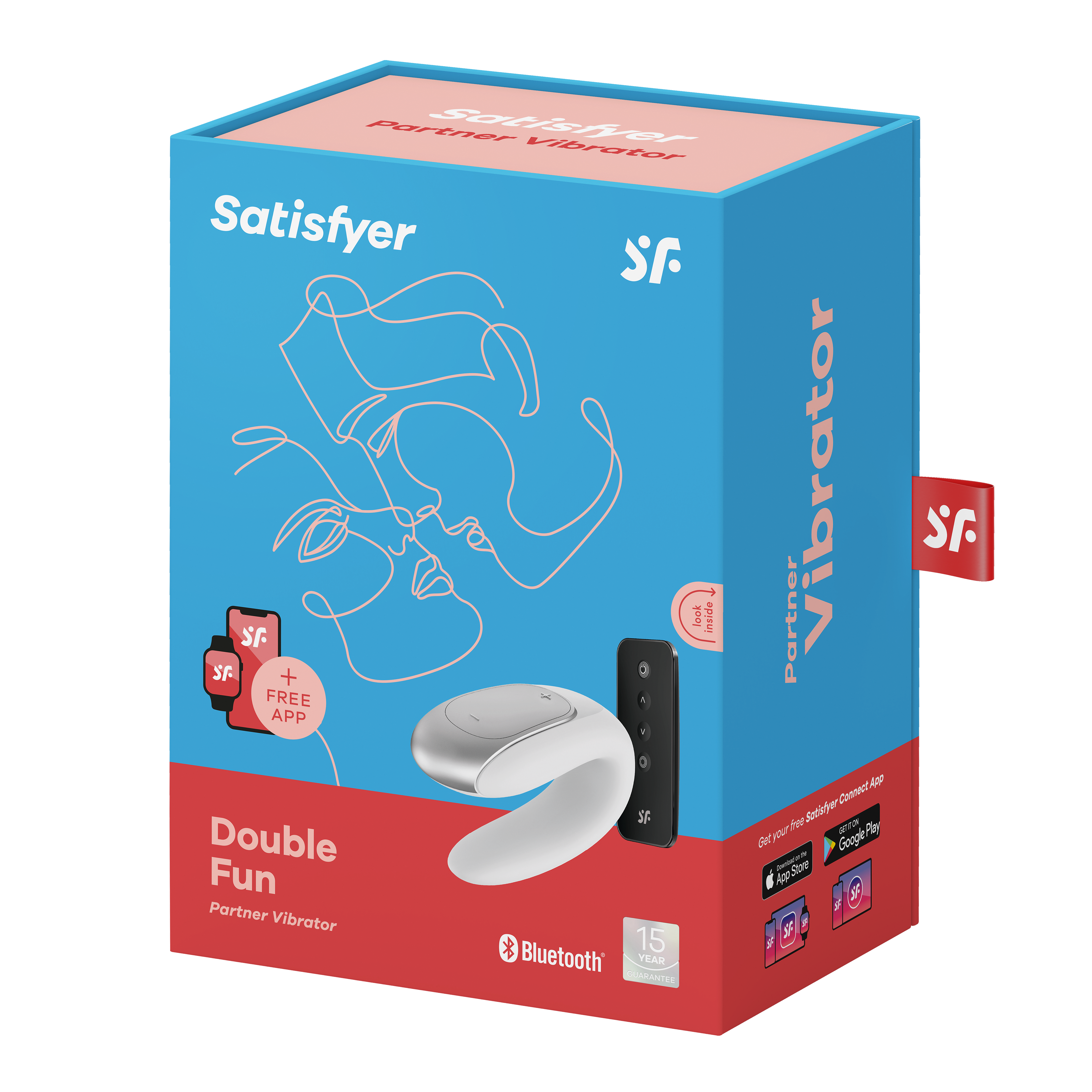 Вибратор для пар Satisfyer Double Fun с возможностью управления через пульт и приложение