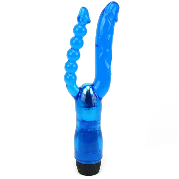 Вибромассажер Dual Penetrator двухголовый голубой