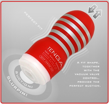 Мастурбатор "TENGA deep throat cup red" поза орального секса