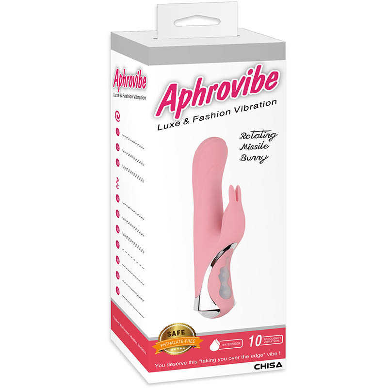 Вибратор со стимулятором клитора в форме кролика Aphrovibe