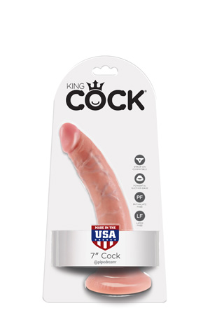 Фаллоимитатор 7" COCK на присоске телесный