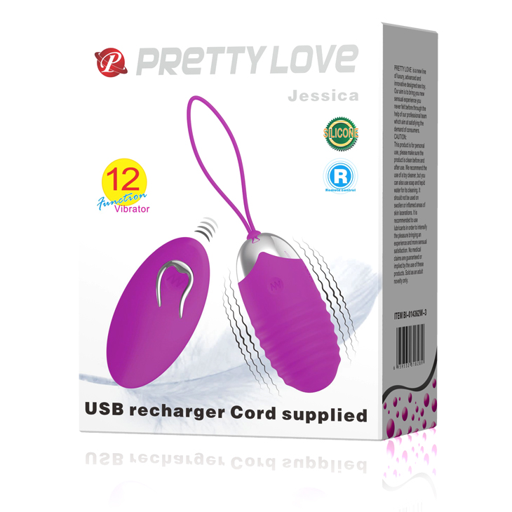 Виброяйцо силикон JESSICA 12 режимов 3,5 см USB