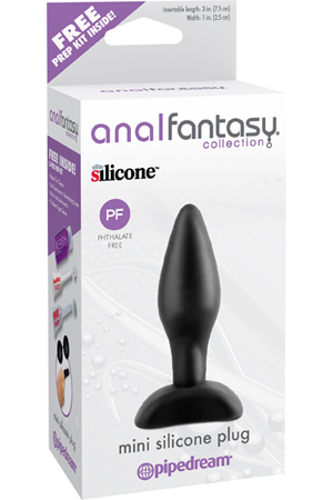 Анальная пробка MINI SILICONE PLUG мини черная