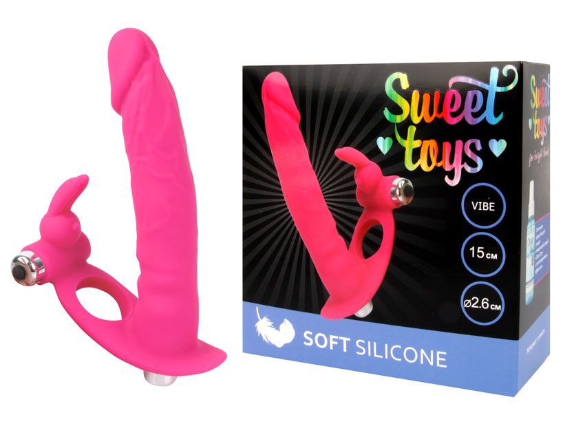 Вибромассажер L 150 мм D 26 мм розовый Sweet toys