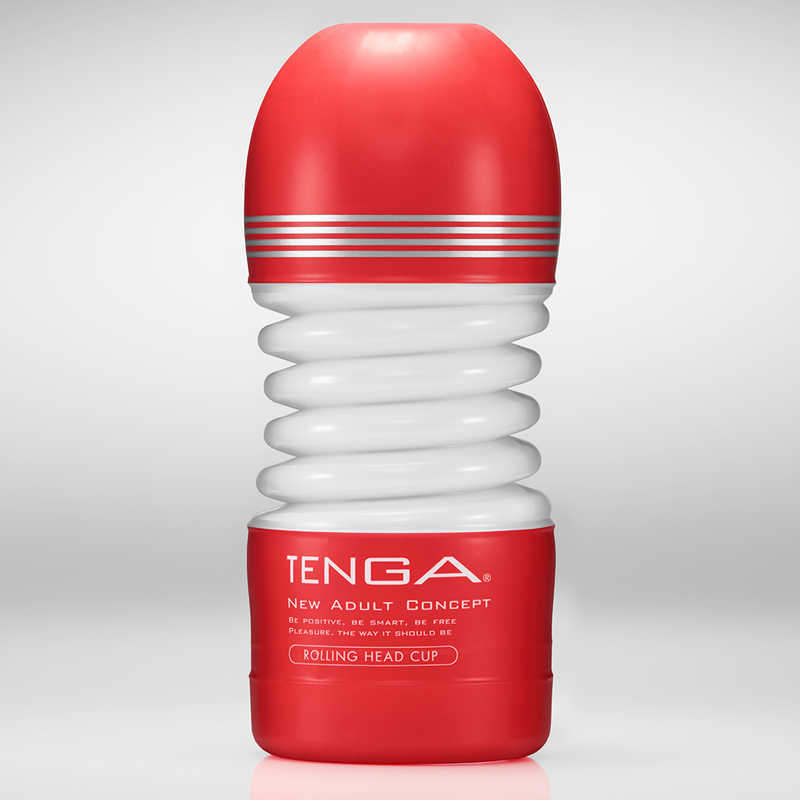 Мастурбатор с вращающейся головкой Tenga Rolling Head Cup красный