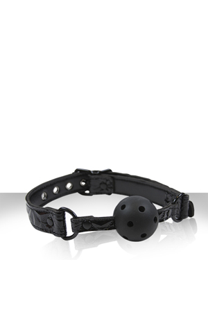 Кляп SINFUL BALL GAG виниловый черный