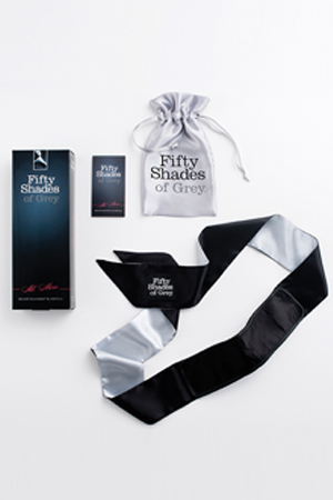 Повязка на глаза Satin Deluxe Blindfold черно-белая