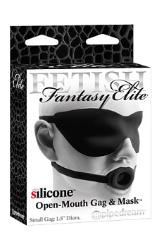 Набор для BDSM-игры: кляп-расширитель Small Gag  Mask 1,5 черный