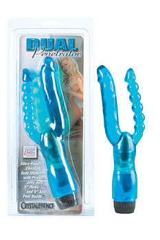 Вибромассажер Dual Penetrator двухголовый голубой