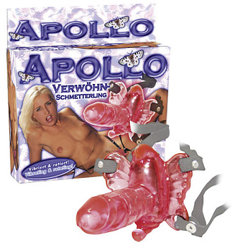 Анально-вагинальный стимулятор "Apollo" с вращающимся и вибрирующим пенисом