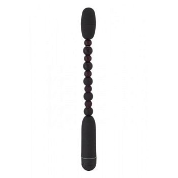 Вибратор анальный 19 см черный ToyFa Black&Red