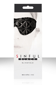 Маска на глаза SINFUL BLIDFOLD закрытая черная