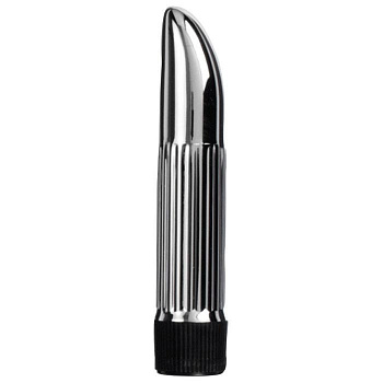 Миниатюрный серебристый вибратор ladyfinger - 13 см