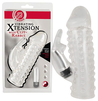 Насадка на пенис с клиторальным вибростимулятором Xtension