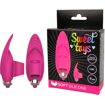 Насадка на палец со съемной вибропулей от компании Sweet Toys, цвет розовый