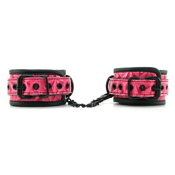 Наручники "SINFUL WRIST CUFFS" соединенные цепью розовые