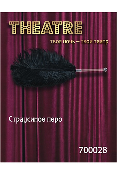 Перо страусиное черное