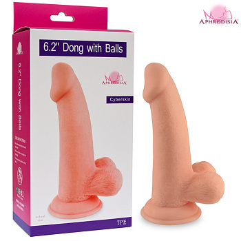 Фаллоимитатор Dong with balls телесный
